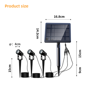 Focos solares para exteriores, 3 focos Led para iluminación de paisaje, verde/azul/rojo, 3 en 1, luz de jardín impermeable Ip65 con energía <span class=keywords><strong>Solar</strong></span> - Product Image 6