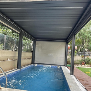 Pérgola Motorizada de Aluminio con Persianas Ajustables, Multifuncional, de Policarbonato, 3x3 4x4, Independiente, para Jardín, Tamaño Personalizado - Product Image 3