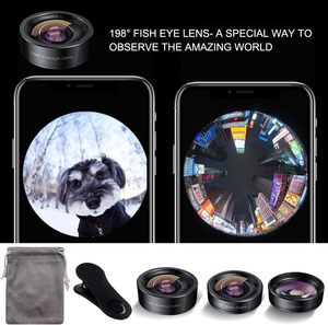Best Seller 10 in 1 Wide Angle Fisheye Filters Selfie External Mobile <b>Camera</b> Lens for iphone <b>Camera</b> Lens - Product Image 5
