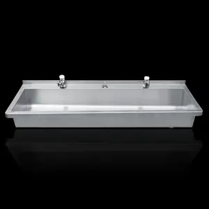 Stainless Steel Long Hand Wash Sink Wall Hung Sink Wash Trough For School