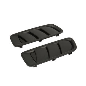 Sdesi 10e anniversaire 2 pièces accessoires <span class=keywords><strong>de</strong></span> voiture garniture extérieure capot <span class=keywords><strong>sortie</strong></span> d'air évent Grille couverture pour Jeep Wrangle JL 2018 + - Product Image 1