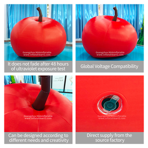 Mela Gonfiabile Gigante in Nylon da 2m per Decorazioni Natalizie e Attività Pubblicitarie all'Aperto, Pallone a Forma di Frutta - Product Image 2