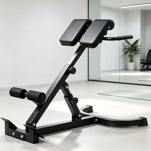 Chaise romaine de musculation pliable en acier réglable pour usage commercial en salle de sport - Product Image 3