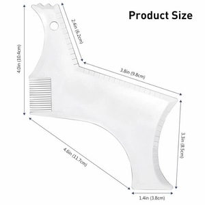 <span class=keywords><strong>2025</strong></span> Tốt Nhất Râu Hình inbuilt Lược Cho Người Đàn Ông Của Dòng up Viền Hàm Má Cổ Hướng Dẫn Tạo Kiểu Mẫu Đội Hình Ria Mép Tóc Công Cụ - Product Image 6