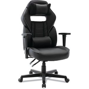 Silla de Juego Ergonómica Alera Estilo Racing, Soporta 275 Libras, Altura del Asiento 15.91-19.8 Pulgadas, Asiento/Respaldo con Acabado en PU Negro/Gris, Fabricada en Metal - Product Image 3