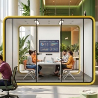 Cabine insonorisée modulaire mobile de grande taille pour espace de travail acoustique portable, pods de bureau, pods de réunion