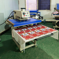 80x100 / 100x120 presse à chaud pneumatique machine automatique sublimation à chaud t-shirt graphique impression de vinyle