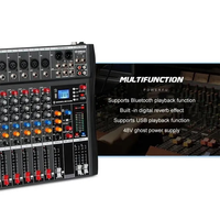 Mélangeur audio USB professionnel CT-120S à 12 canaux pour contrôleur DJ suppression de bruit de l'alimentation fantôme 48V pour la diffusion en direct
