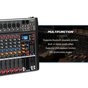 CT-120S Professional 12-Channel USB Audio Mixer for <strong>DJ</strong> <strong>Controller</strong> 48V Phantom Power Noise Cancelling for Live Broadcast - Product Image 2