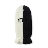 Masque de ski à 3 trous, couvre-visage complet, bonnet balaclava, couleur assortie pour l'hiver, coupe-vent, pour le voyage, le cyclisme, bonnet tricoté Y2K, accessoires unisexes