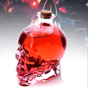 Shanghai Linlang 100ml 180ml 400ml 750ml Bouteille <span class=keywords><strong>de</strong></span> liqueur en verre personnalisée en forme <span class=keywords><strong>de</strong></span> tête <span class=keywords><strong>de</strong></span> crâne, forme unique - Product Image 3
