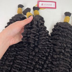 Extensiones de Cabello Humano Virgen Vietnamita Rizado Natural a Granel, Doble Trama, de 10 a 30 Pulgadas, 100% Cabello Humano para Trenzas - Product Image 4