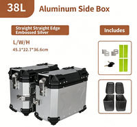 Valises latérales de moto en alliage d'aluminium haute résistance, étanches, à dégagement rapide, robustes, 38L