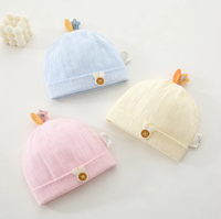 Gorro de Protección Solar para Bebés |   Gorro Ligero de Verano de Algodón y Spandex de Clase A |   Adorable gorro infantil con insignia de conejito de 0 a 3 meses