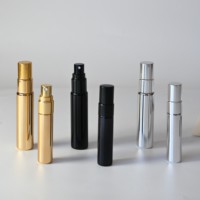 Flacons testeurs miniatures de luxe 2ml 3ml 5ml 10ml, placage or, argent, noir, flacon de parfum en verre rechargeable, atomiseur de parfum pour échantillon