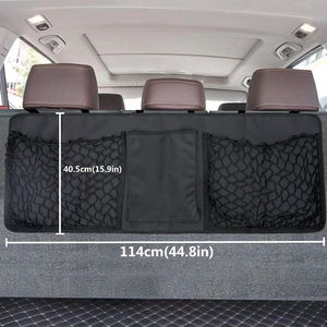 Organisateur de voiture de grande capacité avec filet de rangement en maille pour coffre arrière intérieur siège arrière fournitures de rangement - Product Image 4