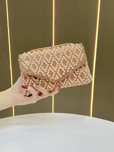 Mini Bolso de Mano para Novia, Bolso de Mano con Perlas, Bolso de Fiesta con Cuentas Hechas a Mano, Bolso de Hombro con Cadena para Boda, Bolso de Noche para Mujer, Bolso de Compromiso con Pedrería - Product Image 4