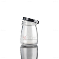 Vente en gros vide 50ml 100ml 150ml 200ml pot en verre pour pouding yaourt bouteille en verre pour dessert bocaux en verre pour lait avec couvercle