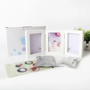 Baby Handprint Footprint Kit Art Memory Photo Frame Keepsake Toddlers Shower Christening Presents