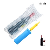 Sac d'emballage de protection contre les bulles pré-gonflé à 7 colonnes de 32cm de haut pour bouteilles de vin de 750ml Matériau recyclable