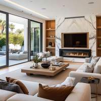 Maison de rêve, villas modernes préfabriquées de luxe en ossature légère en acier, prêtes à une installation rapide