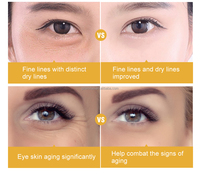 Masque Contour des Yeux Or 24K Marque Blanche, Hydratant au Collagène Marin et Acide Hyaluronique Bio, en Feuille de Cristal, pour les Cernes