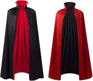 Costume de fête d'Halloween pour enfants tenue de jeu de rôle de <span class=keywords><strong>magicien</strong></span> avec <span class=keywords><strong>Cape</strong></span> noire et rouge Cosplay ensemble magique pour s'amuser habiller - Product Image 1