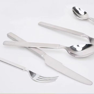304 in acciaio inox occidentale coltello da cibo e forchetta cucchiaio Fang Bing Anti-scottatura piccolo cucchiaio forchetta alta forchetta a manico lungo - Product Image 1