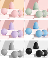 Ensemble de balles de massage RL 3-en-1 comprenant des balles de crosse, d'arachide, de pointes et de point de déclenchement d'aspiration