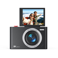Nouvelles caméras numériques à écran rabattable 8K 96MP avec autofocus, Wi-Fi, légères et compactes pour la photographie, les voyages et les fêtes
