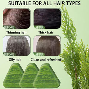 OEM ODM Sieben grüne Zypressen blatt Shampoo Seife Usman Gras Haarpflege Echtes Produkt Anti-Haarausfall Öl Kontrolle Haar wäsche - Product Image 6