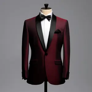 Feito para medir Slim Fit Homens Casamento Terno Tuxedo Suit Blazer 3 Peça Mens Suit