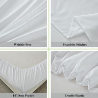 Ensemble de draps personnalisé de qualité supérieure 6 pièces, soyeux, doux et infroissable, rafraîchissant et respirant, design pour chambre d'hôtel, textile de luxe pour la maison