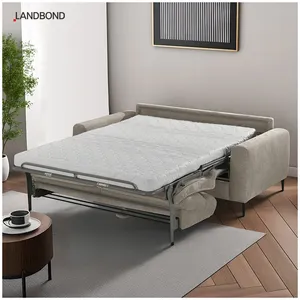Sofá cama de tela de chenilla europea con colchón plegable de 3 plazas sofá moderno para apartamento para sala de estar