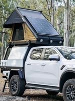 Tente de toit rigide en aluminium avec panneau solaire intégré, modèle triangulaire pop-up, 1 pièce, support échantillon, OEM, livraison DDP aux États-Unis et en UE