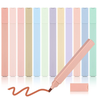 6 pièces surligneur esthétique et stylo pointe ciseau marqueur de couleur multicolore esthétique Kawaii papeterie fournitures scolaires de bureau