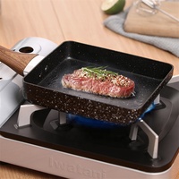Wajan Tamagoyaki Omelette dari Aluminium Alloy Jepang dengan Lapisan Melaleuca Anti Lengket untuk Memasak Telur dan Pancake, Peralatan Masak Batu Maifan