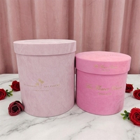 Boîte cadeau ronde en carton recyclé avec impression dorée, boîte de présentation personnalisable pour fleurs