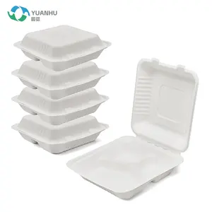 PFAS Free Compostable Jetable 50 Pack 100 Pack 7 pouces Round-Bagasse Pulpe Paper Plate Biodégradable-Sugarcane Fiber Plate