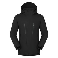 Veste imperméable épaissie à coutures thermosoudées, double fermeture éclair, une pièce respirante et coupe-vent, color block, vêtement de travail avec logo