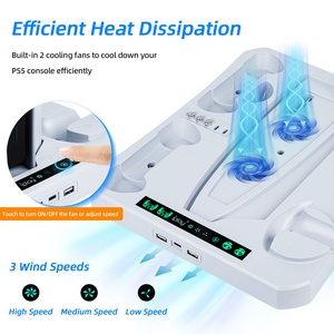 Dock IPLAY Bộ Sạc Điều Khiển Kép Cho Tay Cầm Chơi Game PS5 Đế Làm Mát Đế Sạc Từ Tính Cho PS Thực Tế Ảo 2 Lưu Trữ Thẻ Trò Chơi - Product Image 5