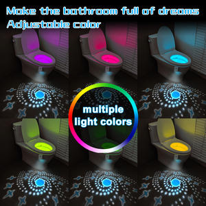 7 Farben-Anzeiger Bewegungsaktivitätssensor Toilettensitzbecken Mini-Nachtlicht Led-Toilettenlicht für Badezimmer WC - Product Image 4