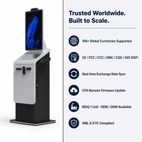 Kiosque de paiement intelligent avec recycleur de billets, scanner de passeport, imprimante de reçus, identification de plusieurs devises