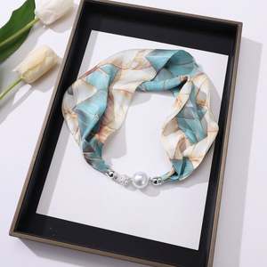 Wholesale Fashion Versatile Magnetic Stain Chiffon Silk <b>Scarf</b> <b>for</b> <b>Women</b> Green butterfly Neckerchief <b>for</b> Sale YKH0097 - Product Image 6