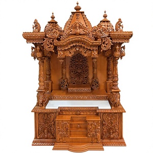 Indian Big Pooja <b>Mandir</b> at Factory Prices Hindu Temple Design for Home in Teak Wood Premium Quality Handmade Large Size Temple - Product Image 5