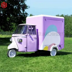 전기 음식 트럭 간이 식품 자동 판매기 체catering 손수레 이동할 수 있는 맥주바 아이스크림 트럭 세발자전거 음식 트럭