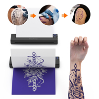 Mesin Printer Stencil Tato Termal Portabel Nirkabel USB & BT OEM/ODM Set Kertas Transfer A4 Dengan Ponsel/Tablet/PC