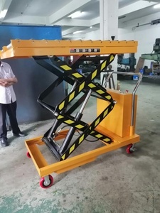 Plataforma de elevación eléctrica con rodillo hidráulico, tijera móvil - Product Image 6