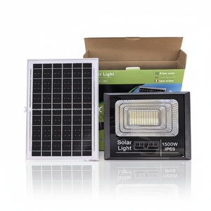 Reflector Solar de Alta Potencia <span class=keywords><strong>para</strong></span> <span class=keywords><strong>Exteriores</strong></span> de 1500W, Foco <span class=keywords><strong>LED</strong></span> Impermeable IP67 de ABS con Batería de 12Ah <span class=keywords><strong>para</strong></span> Iluminación de Jardín - Product Image 2