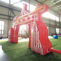 Arche gonflable de carnaval personnalisée WINSUN de haute qualité, entrée de cirque à gonflage rapide, en nylon/PVC, 9,1x1,52x6,4m, garantie 2 ans